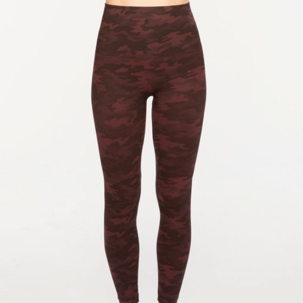 Spanx Seamless Wine Camo Leggings- NEVER WORN!